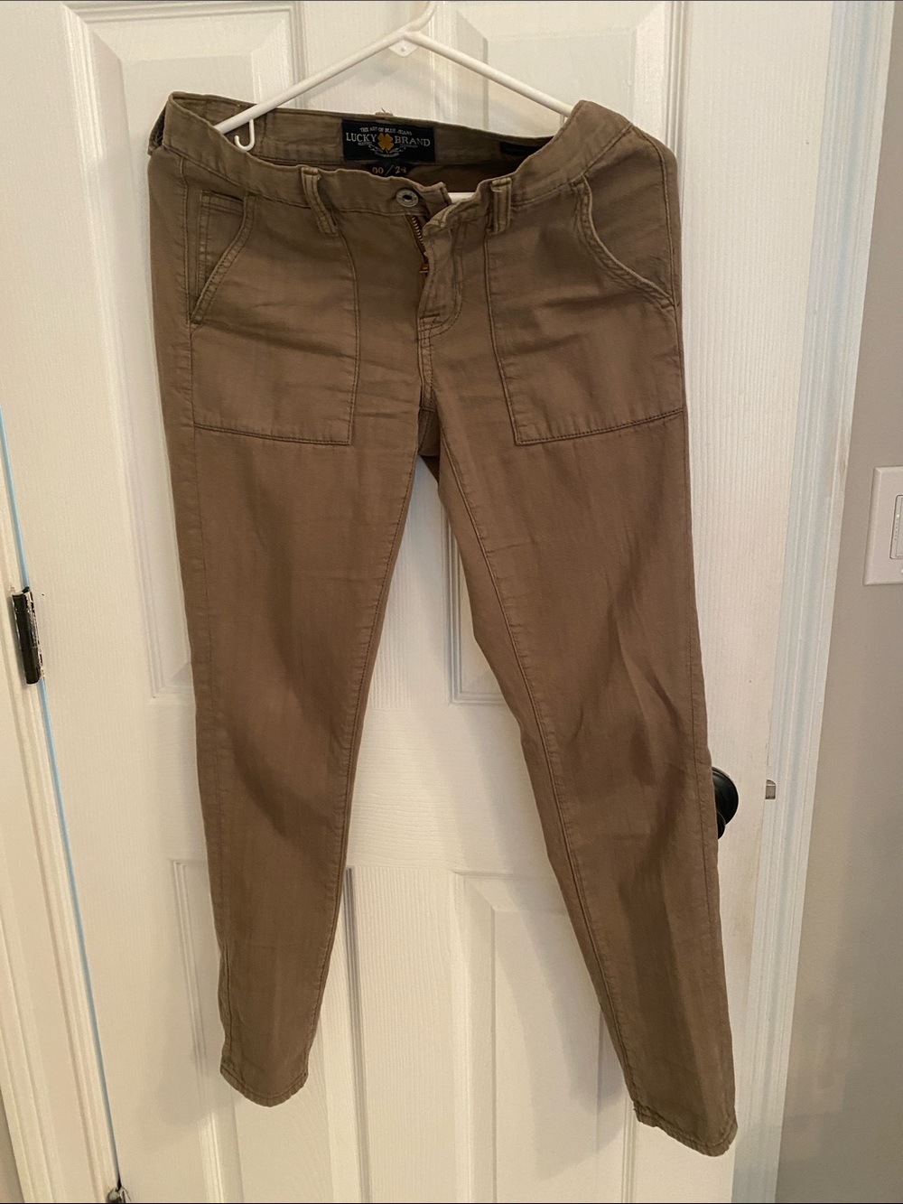 Lucky Brand Brown Olive Skinny Utility Pants